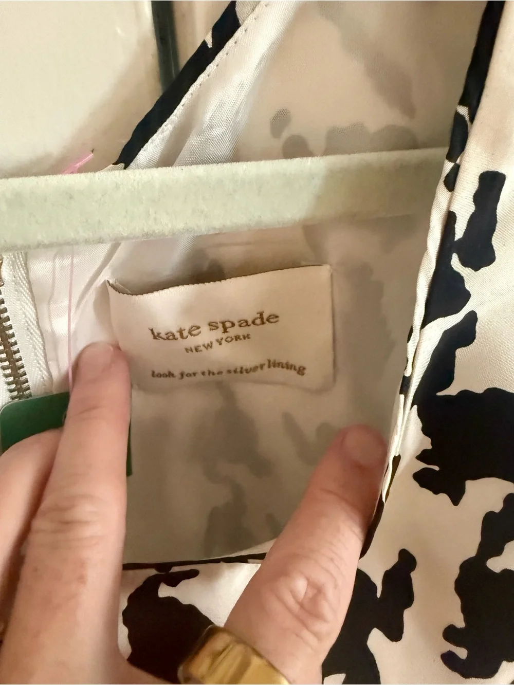kate spade Black & White Houndstooth Fit-and-Flare Mini Dress